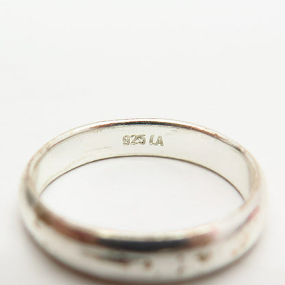 925 Sterling Silver "Live Laugh Love" Classic Wedding Band Ring Size 7