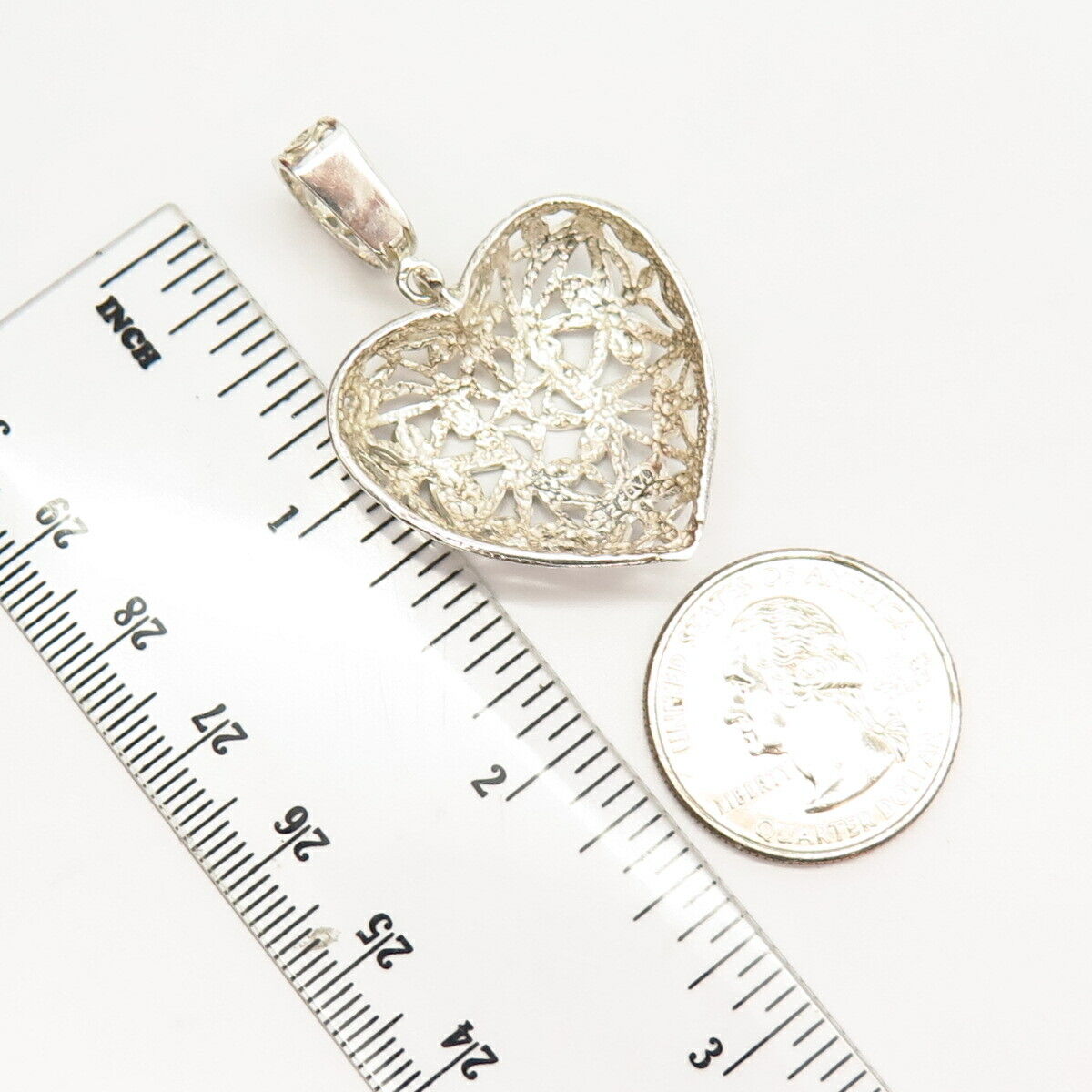 925 Sterling Silver Heart Design Pendant