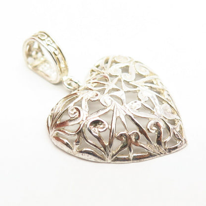 925 Sterling Silver Heart Design Pendant