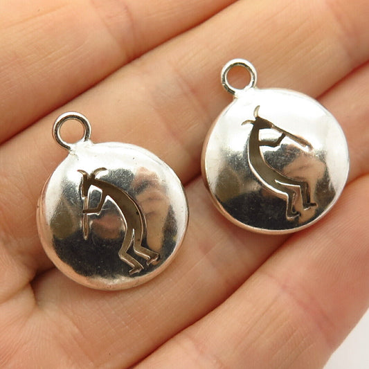 925 Sterling Silver Tribal Kokopelli Jacket Earrings