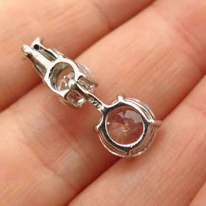 925 Sterling Silver C Z Journey Slide Pendant