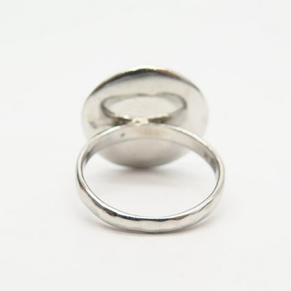 925 Sterling Silver 2-Tone "Love" Signet Ring Size 8 1/4