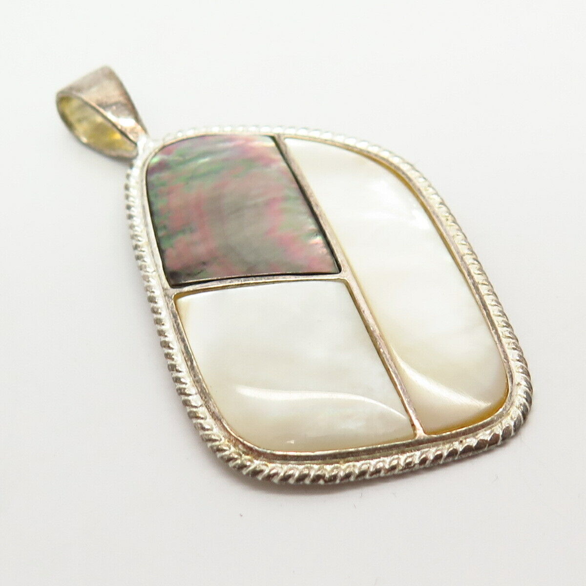 925 Sterling Silver Real Mother-of-Pearl Pendant