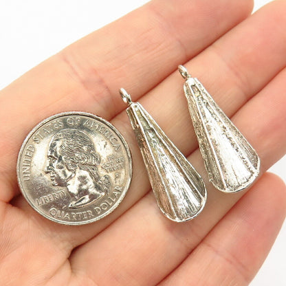 925 Sterling Silver Cone Design Jacket Earrings