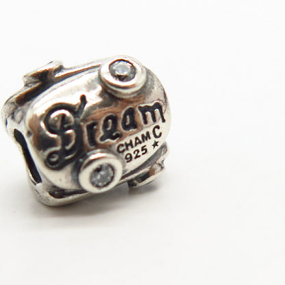 925 Sterling Silver Chamilia C Z "Dream Hope Love" Bead Charm