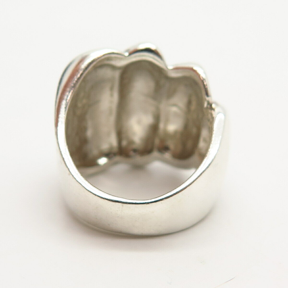 925 Sterling Silver Vintage Mexico Shell Design Ring Size 6.5