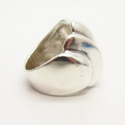 925 Sterling Silver Vintage Mexico Shell Design Ring Size 6.5