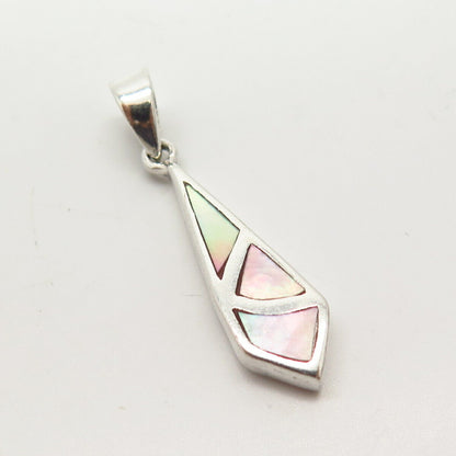 925 Sterling Silver Real Mother-of-Pearl Pendant