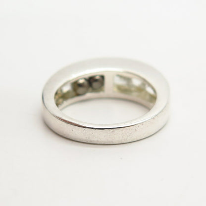 925 Sterling Silver C Z Stackable Ring Size 4