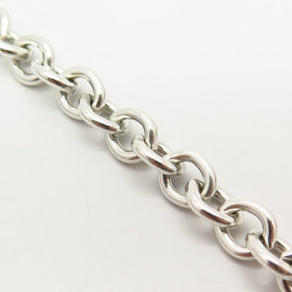 925 Sterling Silver Cable Link Bracelet 7"