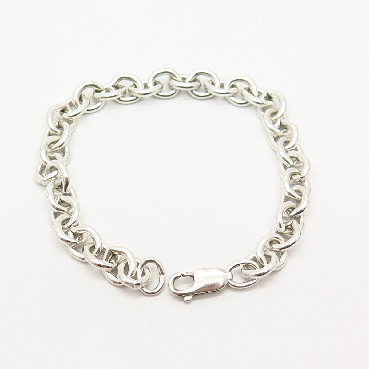 925 Sterling Silver Cable Link Bracelet 7"