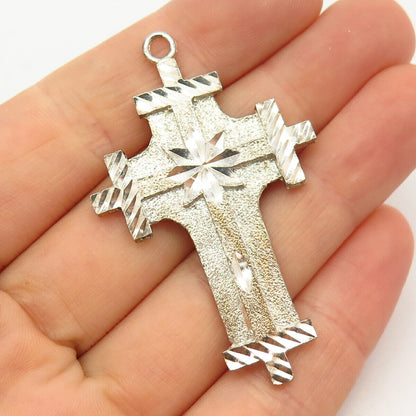 925 Sterling Silver Large Cross Pendant