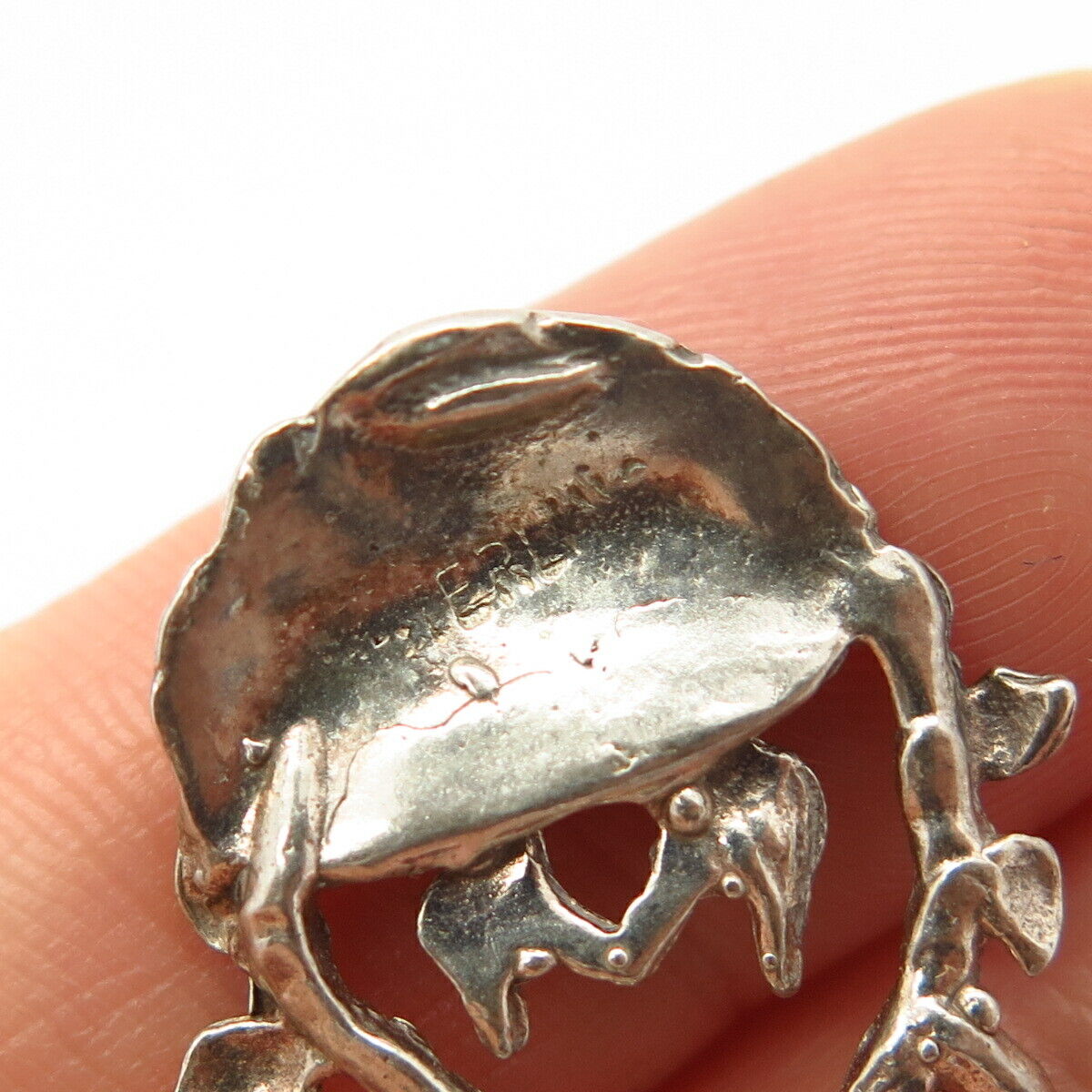 925 Sterling Silver Vintage Chicks Bird's Nest Design Pendant