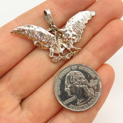 925 Sterling Silver Vintage Eagle Bird Design Pendant