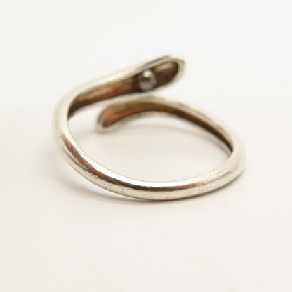 925 Sterling Silver Overlap Ring Size 8 3/4