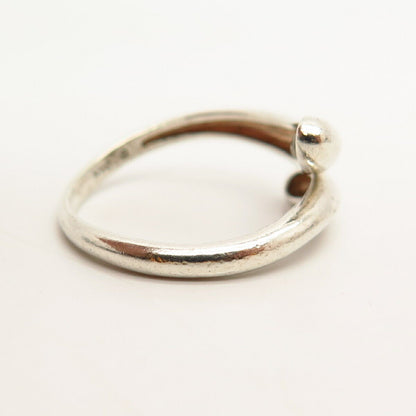 925 Sterling Silver Overlap Ring Size 8 3/4