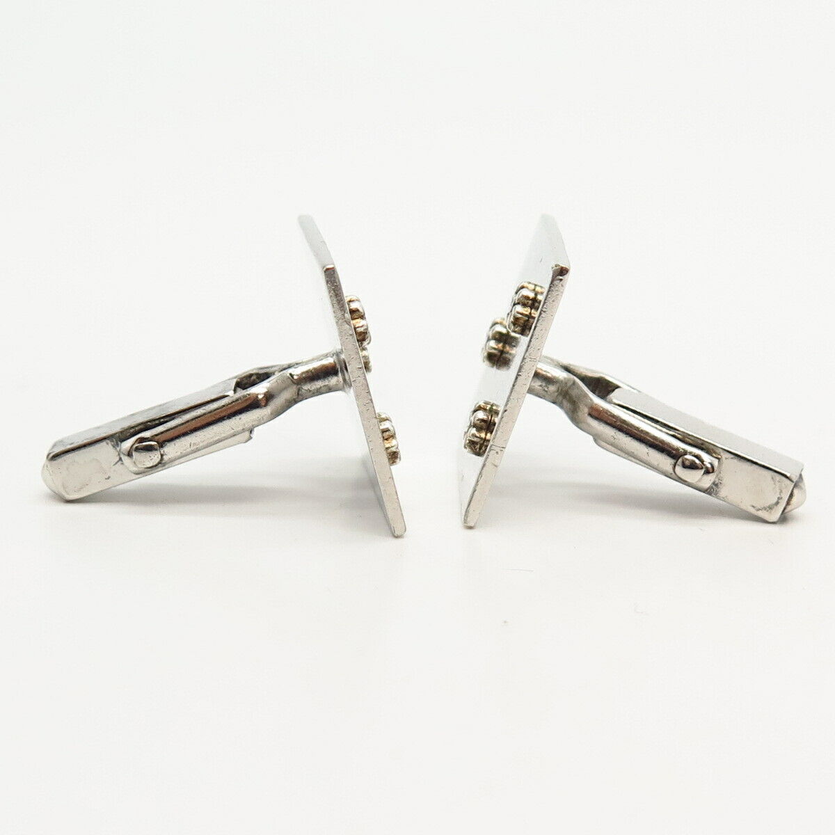 925 Sterling Silver Vintage Swank Inc. Fleur-De-Lis Design Cufflinks