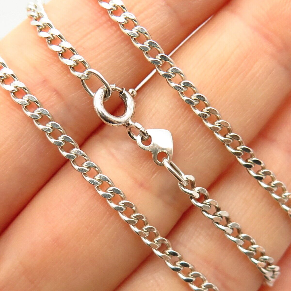 925 Sterling Silver Cable Chain Necklace 27"