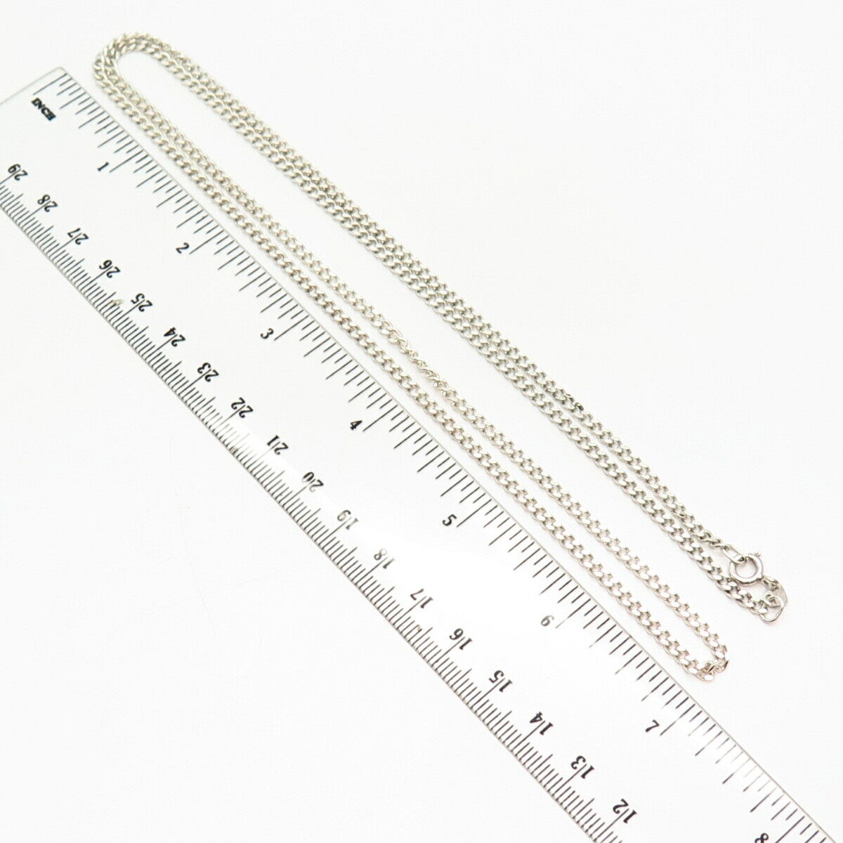 925 Sterling Silver Cable Chain Necklace 27"