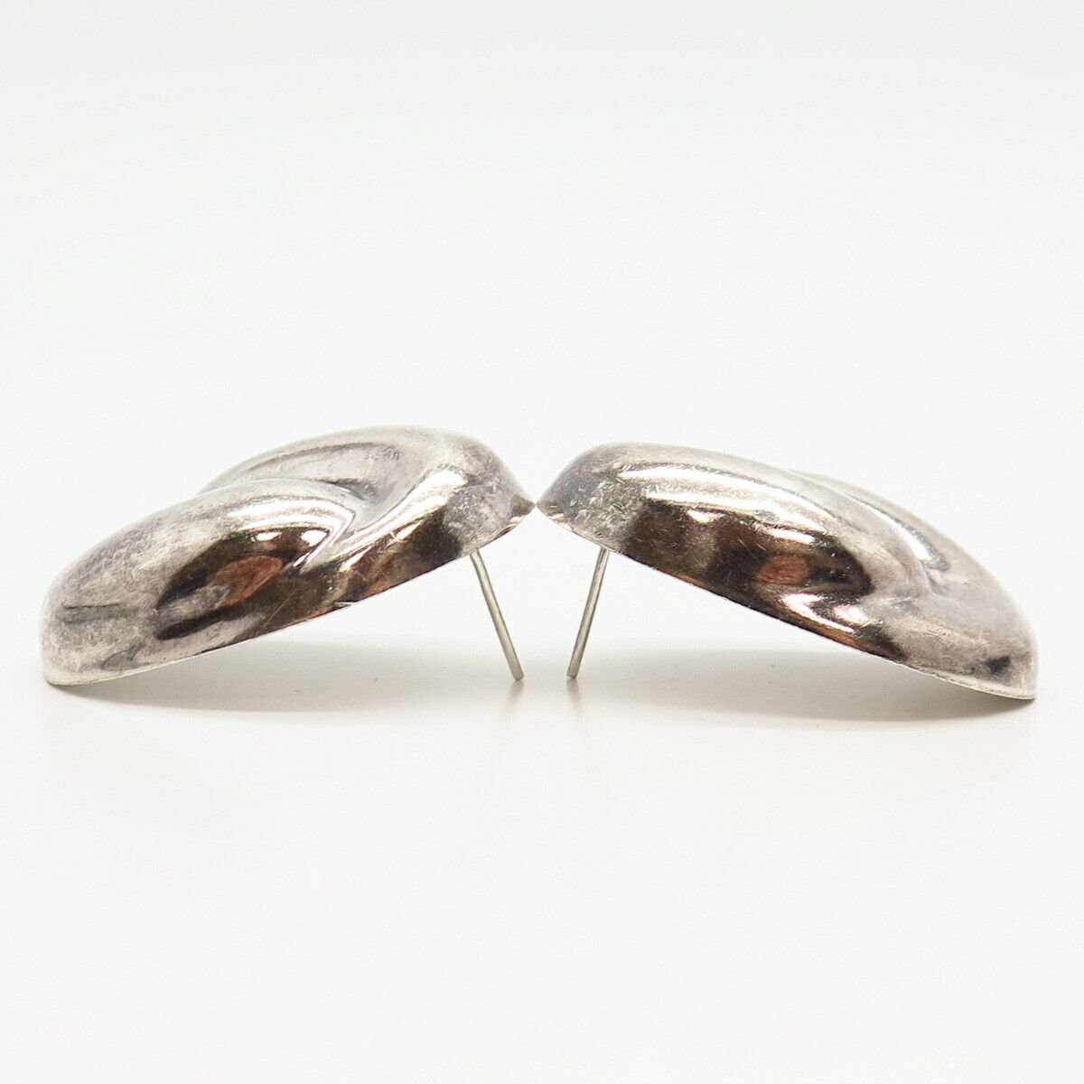 925 Sterling Silver Vintage Mexico Modernist Statement Earrings