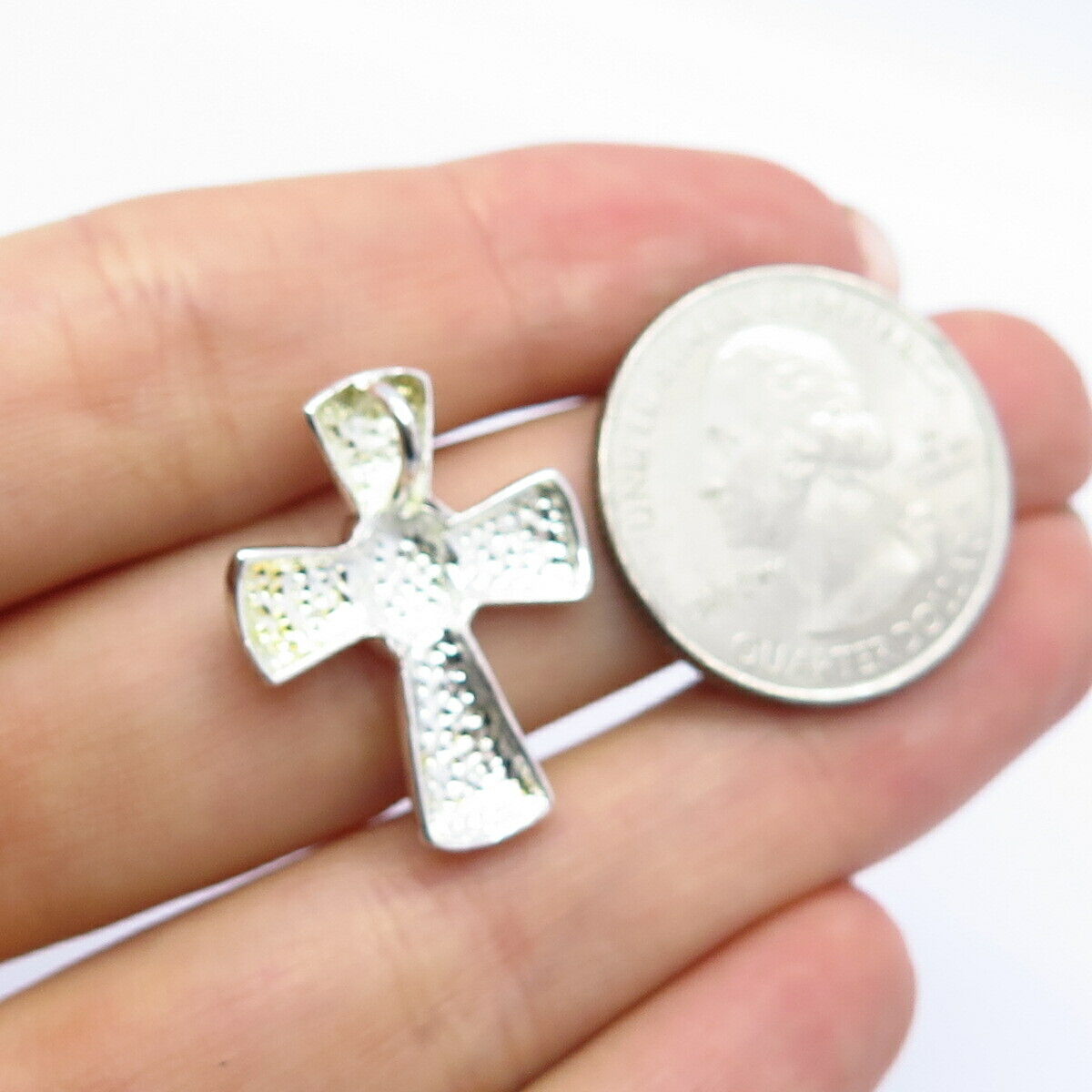 925 Sterling Silver Small Cross Slide Pendant