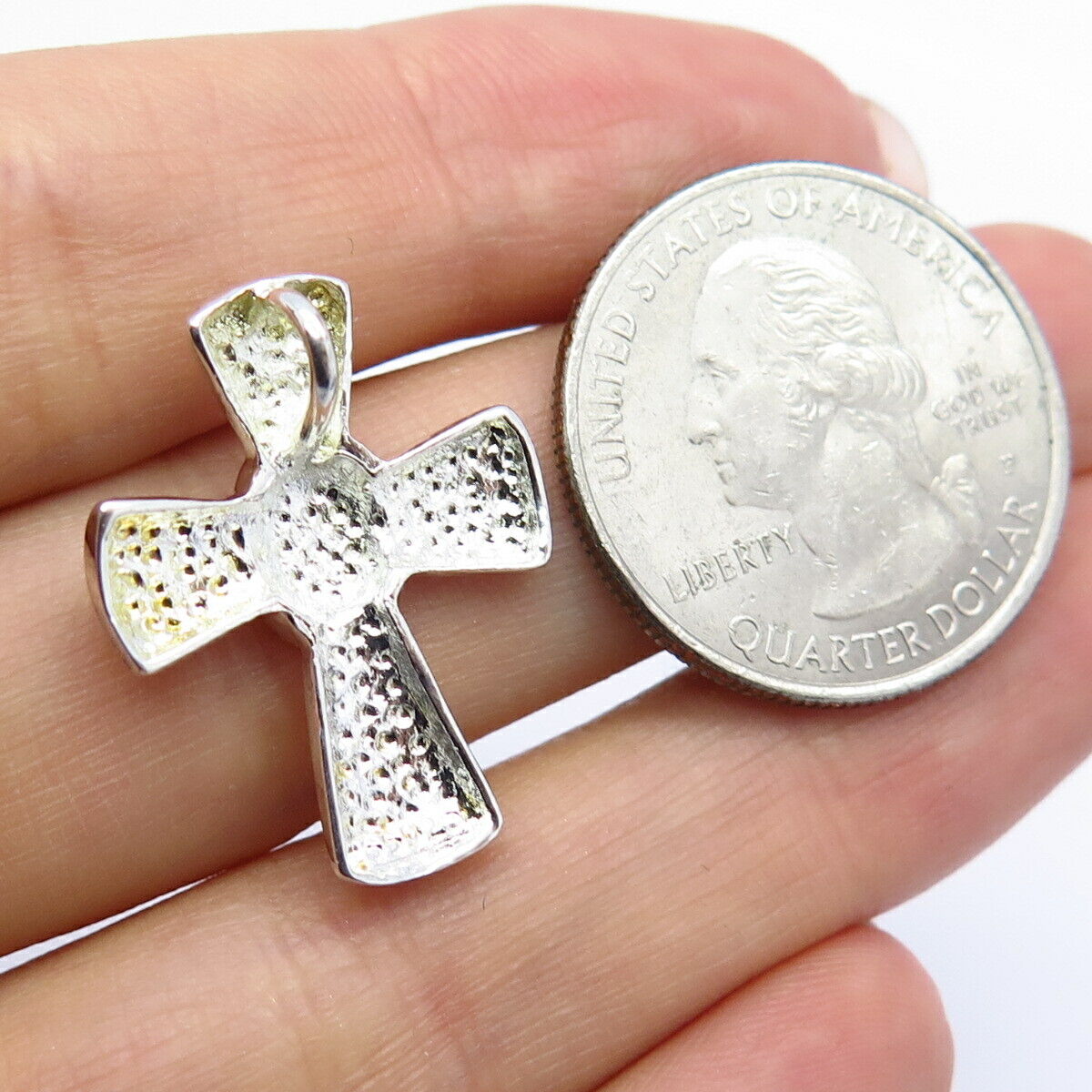 925 Sterling Silver Small Cross Slide Pendant