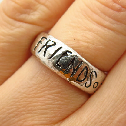 925 Sterling Silver "Best Friends Forever" Band Ring Size 7