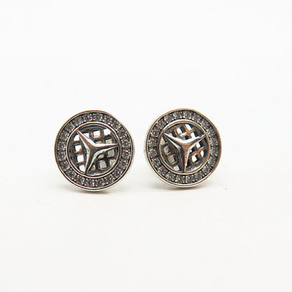 925 Sterling Silver C Z Stud Earrings