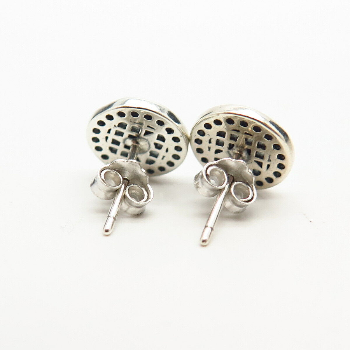 925 Sterling Silver C Z Stud Earrings