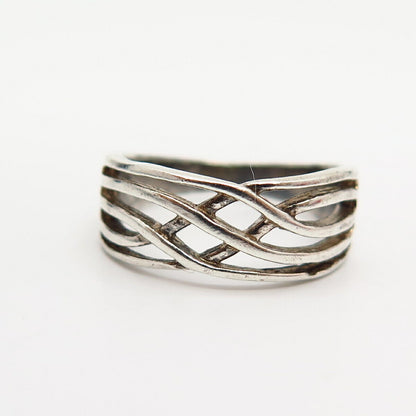 925 Sterling Silver Infinity Design Ring Size 6