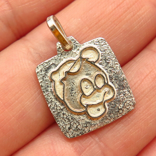 800 Silver Vintage Italy Walt Disney "Duck Family" Pendant