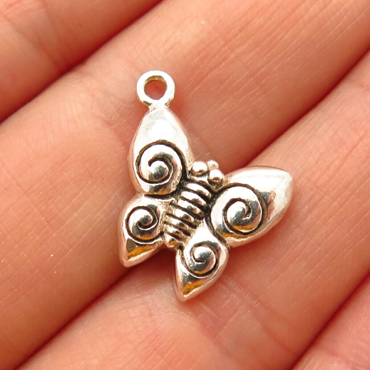 925 Sterling Silver Butterfly Design Charm Pendant