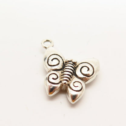 925 Sterling Silver Butterfly Design Charm Pendant