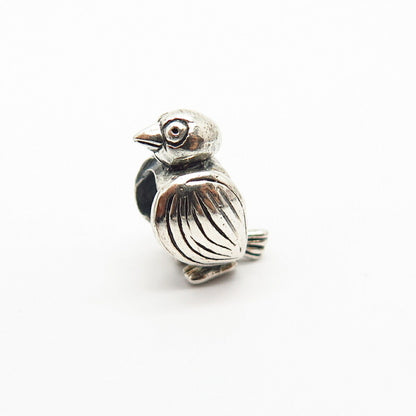 925 Sterling Silver Bird Bead Charm