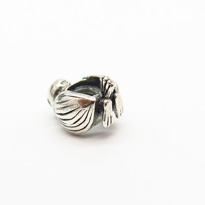 925 Sterling Silver Bird Bead Charm