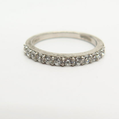 925 Sterling Silver Pave C Z Ring Size 6 3/4