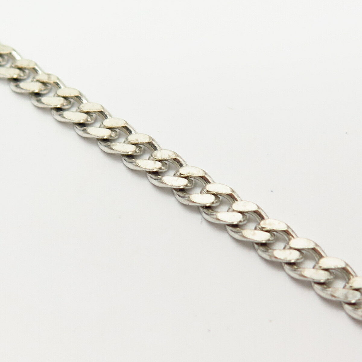 925 Sterling Silver Italy Cuban Link Bracelet 7 3/4"