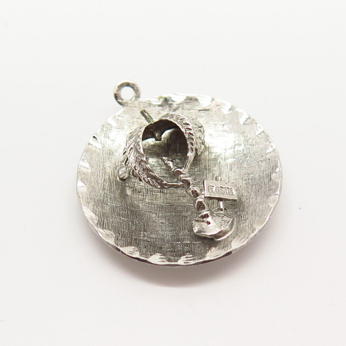 925 Sterling Silver Vintage Palm Tree Design Slide Charm Pendant