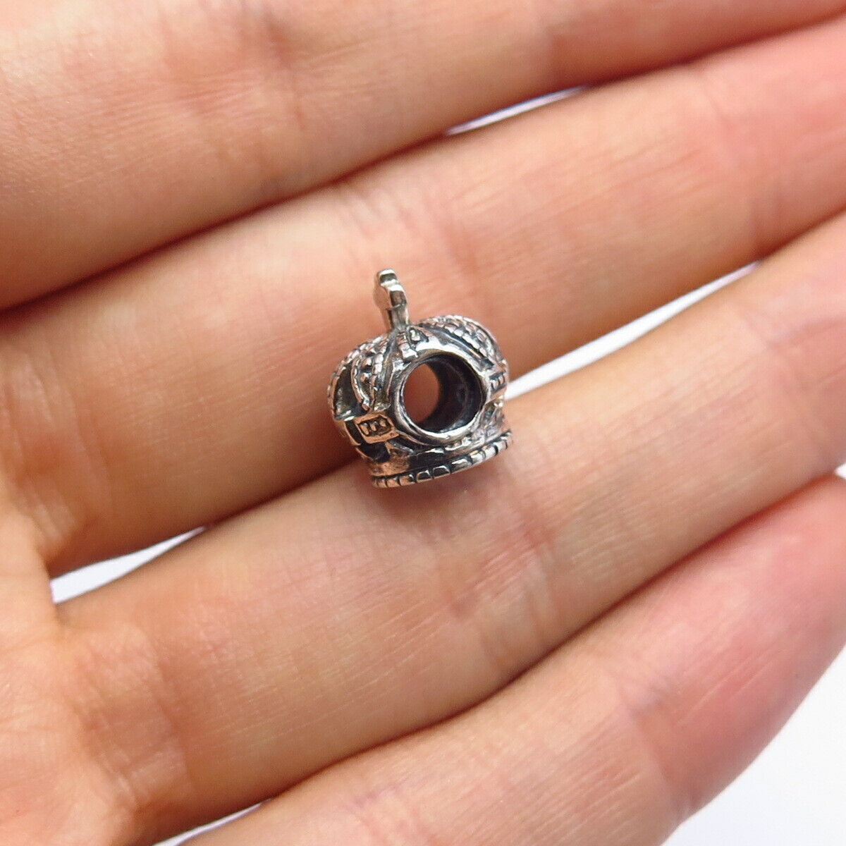 925 Sterling Silver Royal Crown Bead Charm