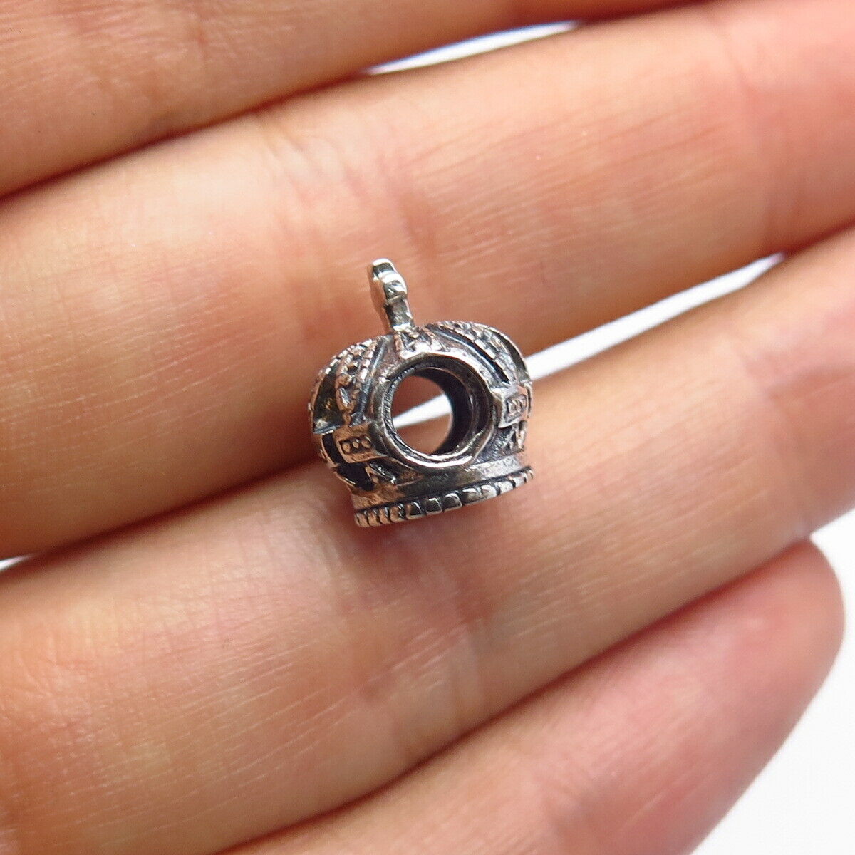 925 Sterling Silver Royal Crown Bead Charm