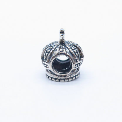 925 Sterling Silver Royal Crown Bead Charm