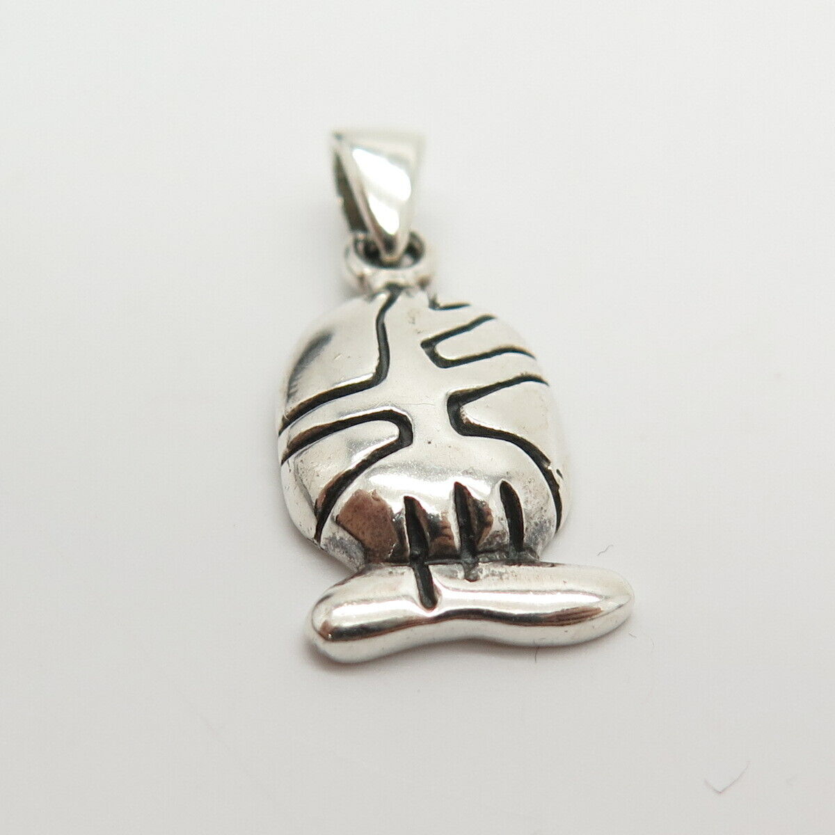 925 Sterling Silver Abstract Design Pendant