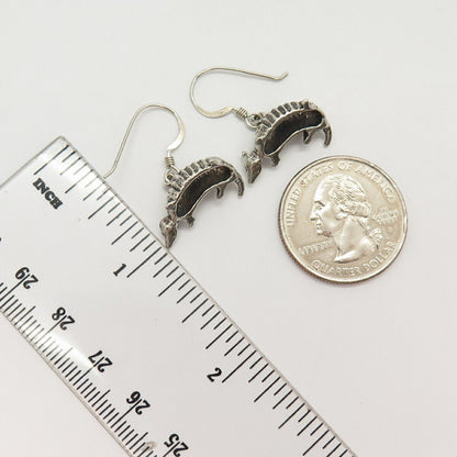 925 Sterling Silver Holiday Armadillo Dangling Earrings