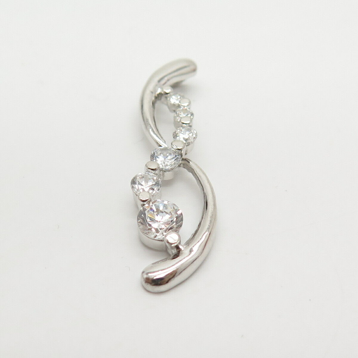 925 Sterling Silver C Z Infinity Design Slide Pendant