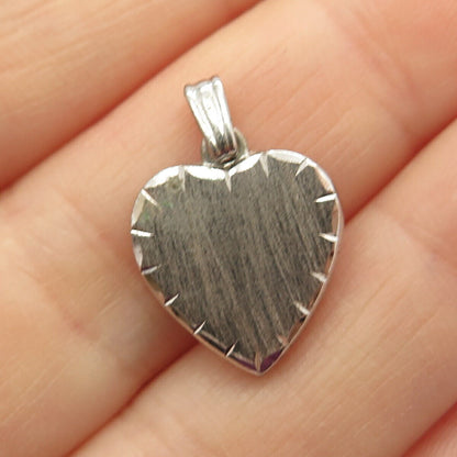 925 Sterling Silver Vintage Lamode Heart Pendant