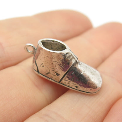 800 Silver Vintage Shoe / Boot Charm Pendant