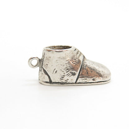 800 Silver Vintage Shoe / Boot Charm Pendant