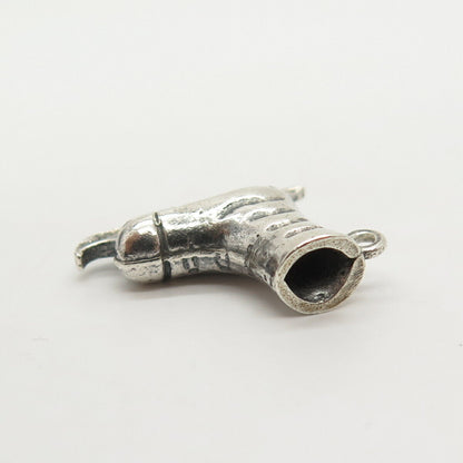 835 Silver Vintage Ice Skating Shoe Charm Pendant