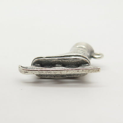 835 Silver Vintage Ice Skating Shoe Charm Pendant