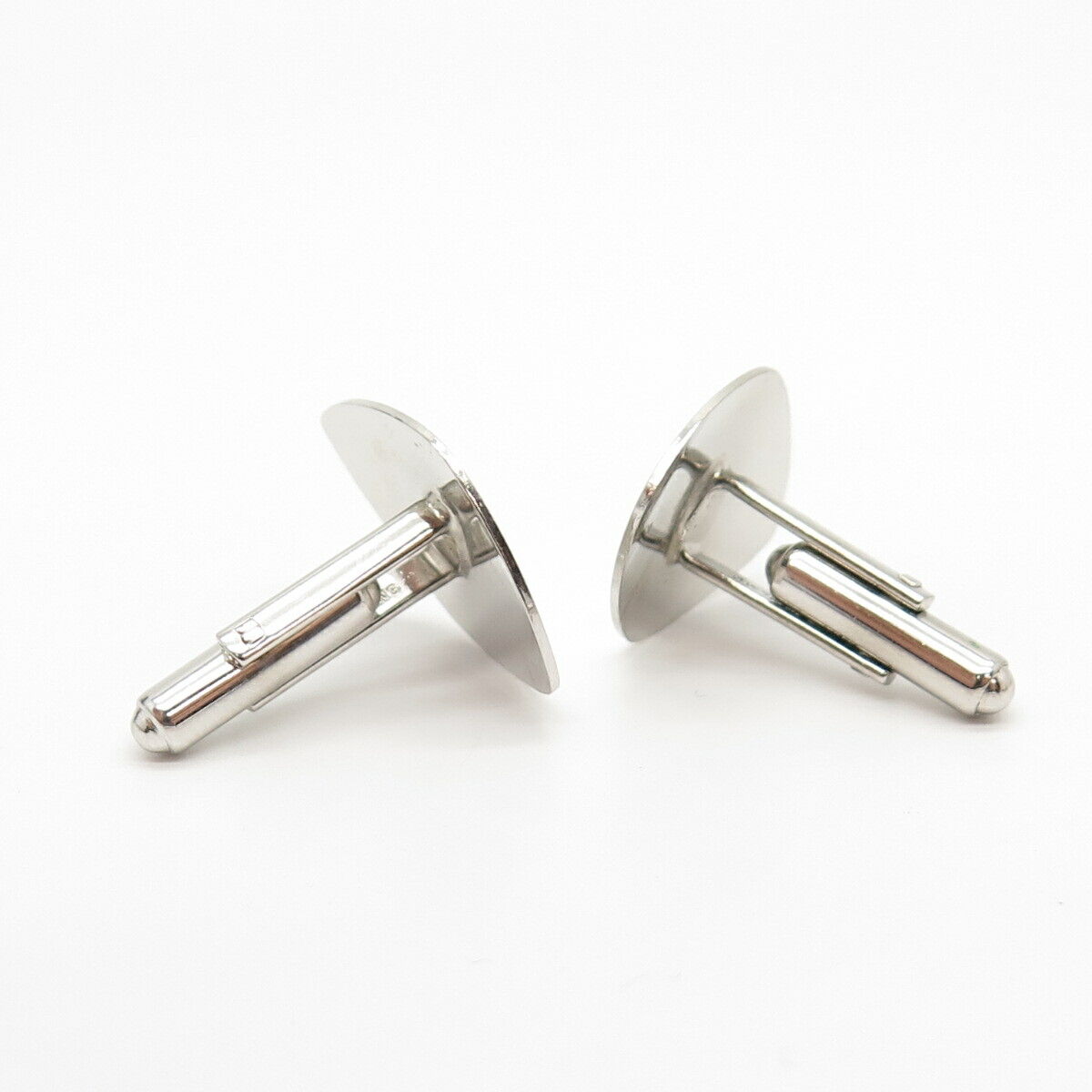 925 Sterling Silver Vintage Satin Finish Star Design Classic Cufflinks